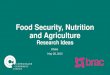 Top Ideas for Food security, Nutrition and Agriculture