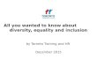 Diversity, inclusion and equality December 2015