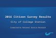 2016 College Station Citizen Survey Results