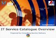 IT Service Catalogue Overview