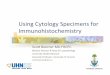 Using cytology specimens for immunohistochemistry