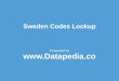 Sweden Postal Codes Lookup