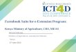 Farmbook Suite for e-Extension Program:Kenya Ministry of Agriculture, CRS, MEAS