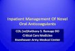 Inpatient Management Of Target Specific Oral Anticoagulants