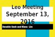 Leo meeting powerpoint september 13, 2016