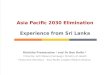 Eradication of Malaria from Sri Lanka