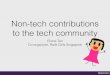 Non-Tech Contributions to the Tech Community
