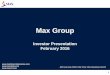 Max Group Investor Presentation February 2016
