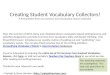 Vocabulary Collectors: How to Collect Vocabulary!