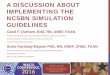 a discussion about implementing the ncsbn simulation guidelines