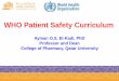WHO Patient Safety Curriculum