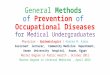General Methods of Prevention of Occupational Diseases for Medical Undergraduates