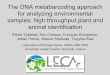 The DNA metabarcoding approach for analyzing environmental