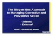 The Biogen Idec Approach to Managing Corrective and Preventive 