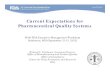 Current Expectations for Pharmaceutical Quality Systems