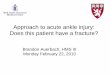 Approach to acute ankle injury: Does this patient have a fracture?