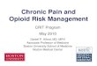 11. Chronic Pain and Opioid Risk Management