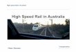 High Speed Rail in Australia