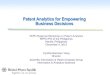 Topic 5 - Patent Analytics for Empowering Business Decisions