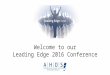 Leading Edge 2016 presentations
