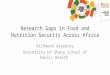 Research Gaps in Food and Nutrition Security Across Africa