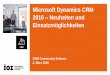 Technologiereferat: Dynamics CRM 2016 - Neuheiten und Einsatzmöglichkeiten