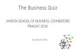 Amrita School of Business Coimbatore Pragati 2016 Business Quiz Prelims