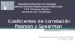 Coeficientes de correlación pearson y sperman