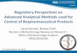 Regulatory Perspectives on Advanced Analytical Methods used for 