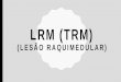 Lrm (trm): Lesão/traumatismo raquimedular