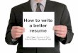 ICT School - How to write a better resume