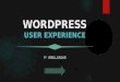 Wordpress user exprience
