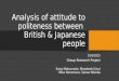 Analysis of attitude to politeness between British and Japanese people