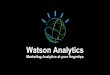 Watson analytics - Marketing Analytics at your Fingertips
