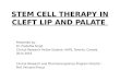 Stem cell therapy in cleft lip and palate