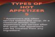 Types of hot appetizers