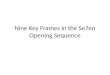 Nine key frames in the se7en opening sequence