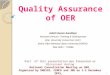 Quality Assurance of Open Education Resources (OER)- An Introduction