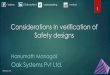 Considerations in Verification of Safety Design for Complex Systems