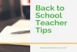 Back to School Teacher Tips by Bernard Pierorazio