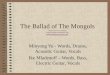 Ballad Of The Mongols