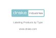 Drake Labeling Products By Type Pps