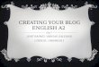 Creating your blog english a2