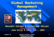 Global marketing - planning organization & control of gm operations
