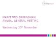 Marketing Birmingham AGM 2016