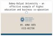 Anna Soós: Babeş-Bolyai University – an effective example of higher education and business co-operation