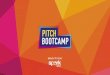 Pitch Bootcamp – sponsorship proposal