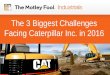 The 3 Biggest Challenges Facing Caterpillar Inc. in 2016