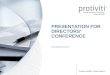 Presentation for Directors Conference PKIC