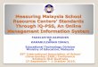 Measuring Malaysia School Resource Centers’ Standards Through    iQ-PSS, An Online Management Information System